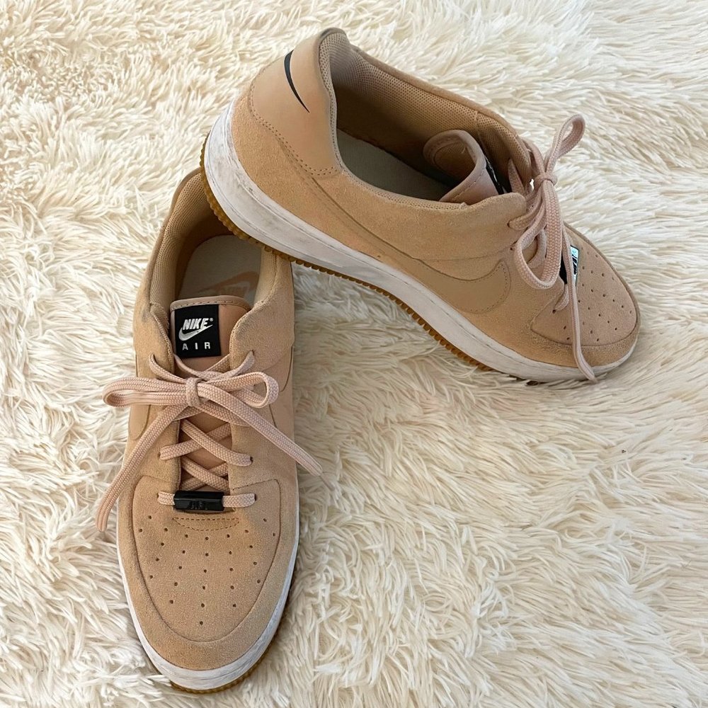 Nike Air Force One Pale Pink Suede Sneakers Women size 10